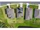Aerial view of beautiful solar paneled homes in a quiet neighborhood at 11531 Moonsail Dr, Parrish, FL 34219