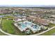 Aerial view of the community pool area, clubhouse, and common areas at 17814 Cresswind Ter, Bradenton, FL 34211