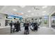 Well-equipped gym with modern exercise machines, flat-screen TVs, and large windows for a bright workout space at 17814 Cresswind Ter, Bradenton, FL 34211