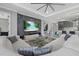Comfortable living room featuring modern furniture, a large TV, and an open layout with great natural light at 17814 Cresswind Ter, Bradenton, FL 34211