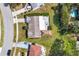 Rooftop view of a house with a patio and yard in a residential neighborhood at 3042 Lockwood Ter, Sarasota, FL 34231