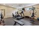 Community gym featuring state-of-the-art equipment and a ceiling fan at 4790 Turnberry Cir, North Port, FL 34288