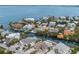 Aerial view of waterfront residential homes and canals with waterfront access at 507 59Th St, Holmes Beach, FL 34217