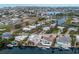 Extensive aerial view of community with waterfront property, boat docks, and canal access at 507 59Th St, Holmes Beach, FL 34217