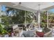 Relaxing screened-in lanai with comfortable seating and lush tropical views at 5105 97Th E St, Bradenton, FL 34211