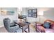 Comfortable office space with a leather chair, desk, and artwork on the wall at 7928 Redonda Loop, Bradenton, FL 34202