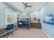 Cozy ' bedroom with bunk beds, a desk, and modern decor at 8455 Lindrick Ln, Bradenton, FL 34202