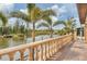 Balcony view of the water and lush landscaping at 10494 Atenia St, Port Charlotte, FL 33981