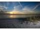 Picturesque beach sunset with calm water, tranquil sands, and tall grasses in the foreground at 1231 S Orange Ave, Sarasota, FL 34239