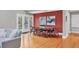 Elegant dining room featuring hardwood floors and a vibrant wall at 1231 S Orange Ave, Sarasota, FL 34239