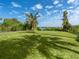 Well-maintained backyard featuring a vibrant lawn and tropical foliage, perfect for relaxation at 1304 Casey Key Rd, Nokomis, FL 34275