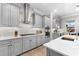 Well-appointed kitchen boasting updated cabinets, a gas range, and designer finishes at 1805 7Th St E, Palmetto, FL 34221