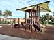 Community playground equipment with shaded canopy and a variety of play features at 20080 Ragazza Cir # 102, Venice, FL 34293