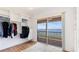 Organized walk-in closet featuring built-in shelving and waterfront views at 202 Gaines Ave, Sarasota, FL 34243