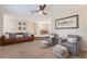 Comfortable living room offers a fireplace, two sofas, and modern decor at 4045 Lisbon Pl, Sarasota, FL 34231