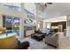 Spacious living room with high ceilings, access to the pool, and seamless flow to the kitchen at 4255 67Th Avenue E Cir, Sarasota, FL 34243