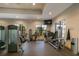 Community gym equipped with modern weight machines, rubber floor, and natural light streaming through large windows at 5608 Tidewater Preserve Blvd, Bradenton, FL 34208