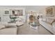 Open-concept living area with bar seating leading to dining and living spaces, perfect for hosting guests at 101 Benjamin Franklin Dr # 71, Sarasota, FL 34236