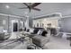 Open-concept living area with comfortable seating, a modern kitchen, and seamless flow for entertaining at 10600 Lemon Creek Loop # 102, Englewood, FL 34224