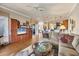 Open floor plan showing the living room flowing into the kitchen of this home at 11031 Hyacinth Pl, Lakewood Ranch, FL 34202