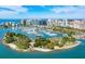 Sweeping aerial view featuring a marina, islands and a cityscape at 4839 Turtle Bay Ter, Bradenton, FL 34203