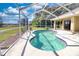 Beautiful pool with a screened enclosure and access to the backyard at 7260 Skylark Dr, Spring Hill, FL 34606