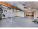 Spacious garage with high ceilings, bright lighting, and neutral walls at 9 Palm Harbor Dr, Holmes Beach, FL 34217
