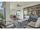 The inviting lanai offers cozy seating and dining areas for relaxing and entertaining at 2720 Butterfly Jasmine Trl, Sarasota, FL 34240