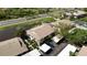 Aerial view of the property, showcasing community layout, landscaping, and water features at 2832 74Th W St # 2180, Bradenton, FL 34209