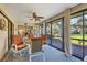Relaxing sunroom with large windows and comfortable seating, perfect for enjoying the outdoor view at 3825 Wilshire Cir # 1, Sarasota, FL 34238