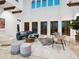 Bright, expansive living room with high ceilings, wood beams, and stylish modern furnishings at 4205 Higel Ave, Sarasota, FL 34242
