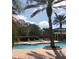 Resort-style pool with palm trees and comfortable lounge chairs for relaxation at 5701 Bentgrass Dr # 18-203, Sarasota, FL 34235