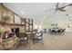 An open lounge offers comfortable seating, a fireplace, and a small kitchenette at 7407 29Th Avenue W Dr # 2288, Bradenton, FL 34209