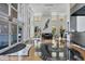 Open lobby area features a marble floor, contemporary art, and a reception desk at 800 N Tamiami Trl # 509, Sarasota, FL 34236