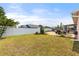 Spacious backyard with a well-maintained lawn, garden area, and patio for relaxation at 9408 69Th E Ave, Palmetto, FL 34221