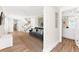 Open living room with sleek furnishings and hardwood floors at 116 Garden Ln, Sarasota, FL 34242
