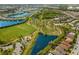 Aerial view of the community park featuring lakes, walking trails, recreational fields and playgrounds at 12022 Medley Ter, Lakewood Ranch, FL 34211