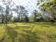 Spacious, sunny backyard featuring well-maintained lawn and mature trees, ideal for outdoor activities at 1471 Arcadia Ave, Sarasota, FL 34232