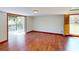 A bedroom with a window looking out into the woods at 1471 Arcadia Ave, Sarasota, FL 34232