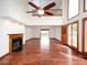 The living room is large with a fireplace at 1471 Arcadia Ave, Sarasota, FL 34232