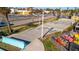 Skate park featuring various ramps, rails, and a smooth concrete surface for skateboarding enthusiasts and community recreation at 15 Seaside Ct, Holmes Beach, FL 34217
