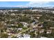Aerial neighborhood view with downtown in background, highlighting the property's convenient location and scenic surroundings at 2305 Pine Ter, Sarasota, FL 34231