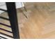 Close up of attractive, new hardwood flooring installed in a herringbone pattern at 2305 Pine Ter, Sarasota, FL 34231