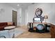 Office space with a leather couch, herringbone floors, and large desk at 2305 Pine Ter, Sarasota, FL 34231