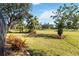 Expansive backyard showcasing mature trees and lush greenery at 3876 Torrey Pines Blvd, Sarasota, FL 34238