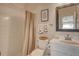 Bathroom with a shower, neutral walls, and a vanity with sink at 4149 Salernes Ave # 3048, Sarasota, FL 34233