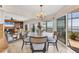 Breakfast nook next to living room with water views at 44 Tidy Island Blvd, Bradenton, FL 34210