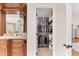 Attached bathroom with built-in shelves and organizational systems at 44 Tidy Island Blvd, Bradenton, FL 34210