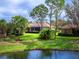 Back of the house featuring screened lanai and beautiful lake view at 7934 Royal Birkdale Cir, Lakewood Ranch, FL 34202