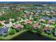Beautiful community featuring lakefront homes with screened pools, mature trees, and well-manicured landscaping at 7934 Royal Birkdale Cir, Lakewood Ranch, FL 34202